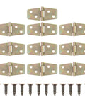 Ten Pack 56x20mm Wood Case Hinges Durable Metal Box Hinges for Wooden Jewelry Boxes with Screws Visible, Smooth Open and Close
