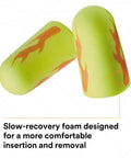Neon Yellow E A Rsoft Foam Ear Plugs 200 Pairs Box NRR 33 For Drilling Grinding Machining Welding Sanding Disposable Soft