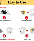 Instructions for using Light 1.0 Heat Transfer Paper For T Shirts with an inkjet printer and cold peel process.