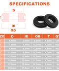 Rubber Grommets Kit 280 Piece Assortment For Wiring Automotive Firewall Sheet Metal And Hardware Repair In Eight Sizes chart