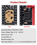 Top and bottom view of TMC2209 V1.3 UART Stepper Motor Driver 2.8A Peak Ultra Quiet Silent Driver for 3D Printer Control Boards