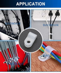 R Type 3/8 Inch Cable Clamps 100 Pack Black PA66 Nylon Wire Management Clips UC 2 Screw On Cord Fasteners applications