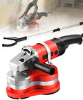 Heavy Duty Tri Head Angle Grinder With 2800W Pure Copper Motor, red design, for smooth wall sanding and concrete polishing.