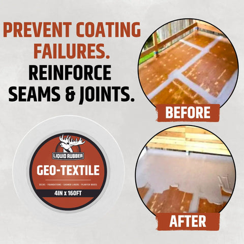 Geo Textile Waterproof Roofing Roll For Fast Leak Repair And Restore Easy To Use 4 Inch By 160 Foot Reinforcing Polyester Fabric