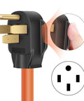 NEMA 14-50P To 6-50R Welder Adapter Cord Heavy Duty STW 8AWG 50 Amp 250V Power Lead plug design and prong layout