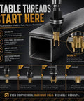 Heavy Duty Carbon Steel Rivet Nut Tool Set Kit For M3 To M12 With Durable Sleeves And Precise Threads Pro Grade Performance For Garage Workshop Or DIY Projects Fast Clean Nutsert Install Every Time installed on steel tube