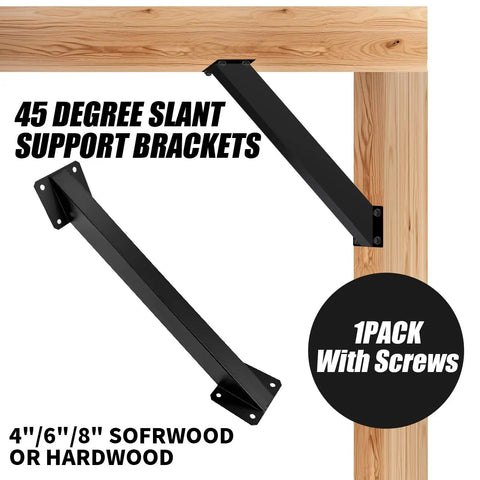 45 Degree Angle Pergola Brackets Heavy Duty Steel Connectors For Indoor Outdoor Wood Posts Do It Yourself Corner Braces Inside Joint Brackets For Gazebos Patios Porches 8 Pack