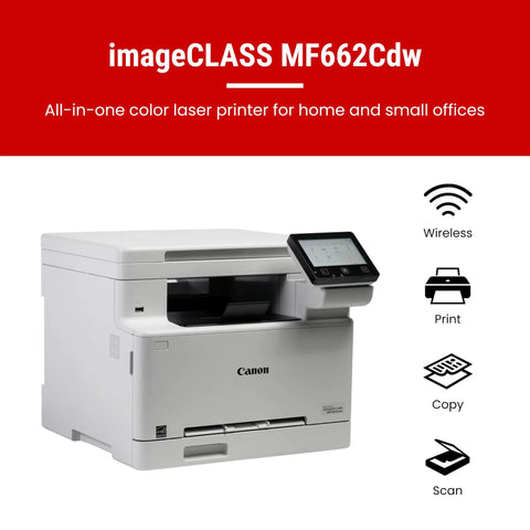 Color Wireless All In One Workhorse Duplex Laser Printer With Copier And Scanner MF662Cdw Delivers 26 Pages Per Minute Color Print