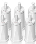 Premium Replacement Water Filters To Keep Your Daily Grind Running Tight 6 Pack, white, designed for Breville coffee machines.