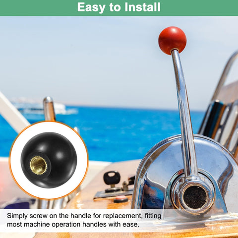 Installed 3 Pack Threaded Ball Knobs M8 Female Thread 30mm Diameter Thermoset Ball Knob For Lathe Machine Lawn Mowers