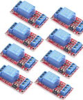 8 Pack 5V Relay Module One Channel Board With Opto Isolation High Or Low Trigger For Arduino And Other Microcontroller Projects