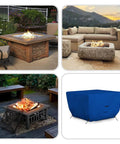 Heavy Duty Fire Pit Cover For Outdoor Use 30In L X 30In W X 12In H Waterproof UV And Weather Resistant 18 Oz PVC Coated Polyester
