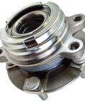 Close-up of Front Wheel Bearing And Hub Assembly For Infiniti JX35 2013, QX50 2019-2021, QX60 2014-2020, Nissan Altima 2007-2018, Maxima 2009-2021, Murano 2015-2018 Swap-In Ready, Durable Wheel Hub With Quiet Spin And Easy Install