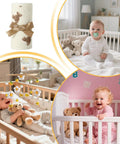 Breathable Cotton Gauze Bed Rail Teething Protector For Crib Sides with teddy bear print rolls with baby cribs