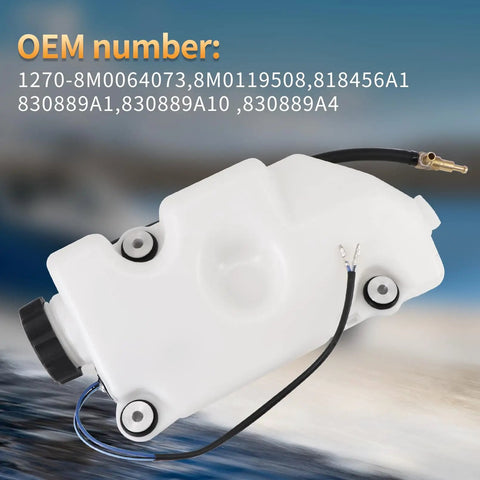 Oil Tank Assembly For Mercury Outboard Engines 200HP 225HP 250HP 300HP DFI Optimax 3.0L EFI Sea Pro Marathon Max, shown top view