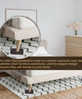 Heavy Duty 8 Pack 3 Inch Square Furniture Sliders With Carpet Base under couch leg on hardwood floor in living room