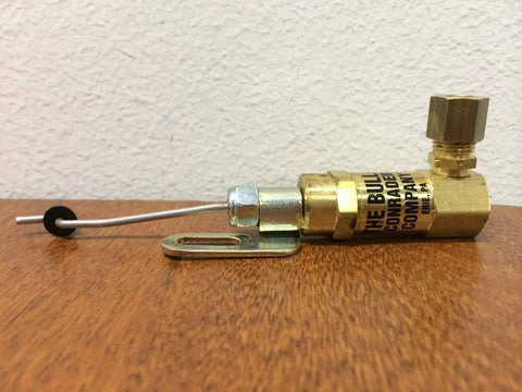 Throttle Control Cable For 5.5 To 6.5 HP Gas Engine Compressors And Knockoff Engines, brass inlet, TCSP-H-5565 compatible, side view