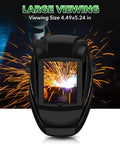 Top-Notch Laser Welding Helmet With Large Viewing Window, eye protection, OD Eight Plus, polycarbonate shield, sparks in background