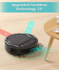 Compact Robotic Vacuum With Beast Mode Suction And Quiet Operation, 120 Minutes Run Time, self charging, navigating under a table