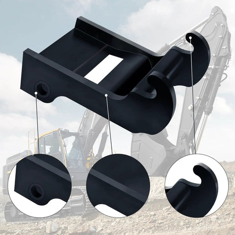 Rock Solid Coupler Bracket for Mini Excavator Quick Attach Mounts Built to Last in Heavy Duty Steel with Black Coating Compatible with Bobcat E Series Buckets and Attachments