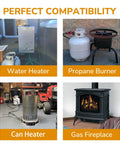Compatibility of Extra Long Grill Igniter Replacement With Ceramic Shield Electrodes for water heater, propane burner, can heater, gas fireplace.
