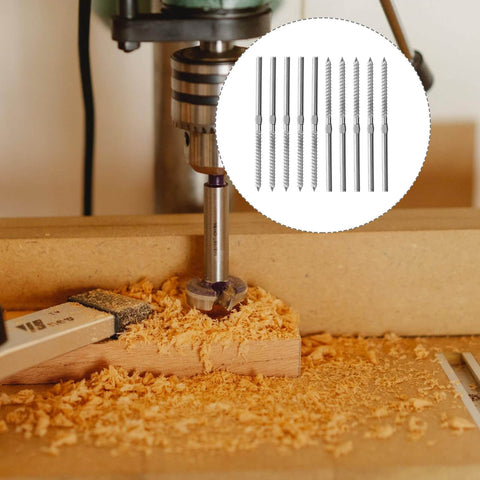 Drilling a wooden block using Stainless Steel Lag Screws For Deck Cable Railing Hardware Left And Right Threaded Screws