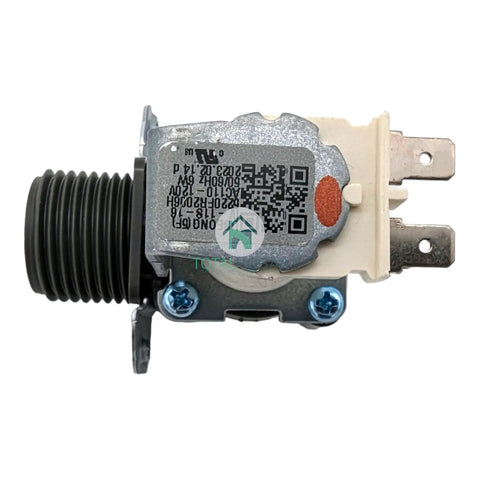 Genuine OEM Washer Inlet Valve Assembly for Select Front Load Washers Replacement Part Compatible With F1201FD shown at angle