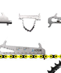 4 In 1 Bicycle Chain Checker Wear Indicator Tool for Shimano SRAM KMC and All Other Chains with gauge and chain displayed