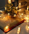 40 LED Photo Clip String Lights With Remote USB Powered 25.75 Ft Long 8 Modes For Hanging Photos Cards And Memos on books