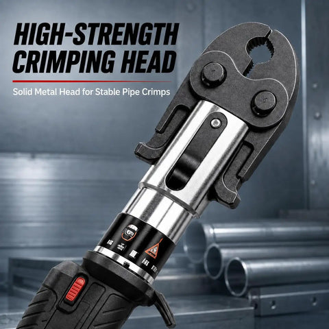 High-strength crimping head of the 21V Brushless Electric Pipe Press Tool For Copper Pipes for stable pipe crimping.