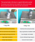 Heavy Duty Workhorse Pneumatic Grease Pump 30 Liter Capacity For 5 Gallon Drums with solid aluminum pump body and weight comparison.