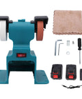 Estink Cordless Mini Bench Grinder With Two 4000Mah Batteries Provides 7000Rpm Of Power For Sharpening Tools And Polishing Metal Or Wood. This Compact Desktop Grinding Machine Is Perfect For Diy Workshop Projects. A Versatile, Battery Operated Tool That with two grinding wheels, battery packs, and accessories.