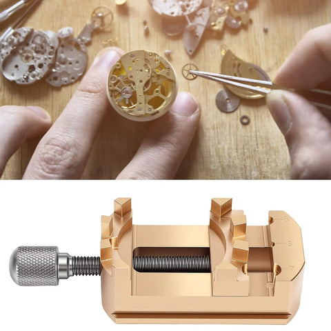 Mini Brass Vise For Watch Repair And Jewelry Engraving Precision Clamping Jaws For Tiny Parts Delicate Hands Tiny Gears Pivot Tubes And Small Components The Handy Pro Grade Watchmakers Tool For Precise Holding, brass bench vise clamping watch parts
