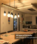 Plug In Hanging Pendant Light Kit With 20 Ft Cord 3 Bulbs E26 Socket Switch Industrial DIY Twisted Hemp Rope Overhead Lamp in kitchen