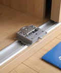 Smooth Sliding Closet Door Rollers With Built In Damping for wooden wardrobe panels on floor track installation