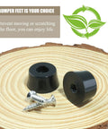 16 Pack Rubber Feet With Screws 1 Inch Top Width 0.8 Inch Base 0.5 Inch Height Heavy Duty Non Slip Bumpers on wood surface