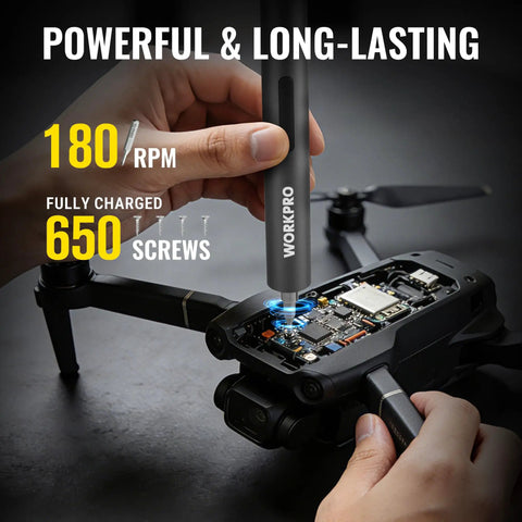 Go-To 20-In-1 Mini Electric Screwdriver Set For DIY And Electronics, All-In-One Precision Driver With 180 RPM Electric Mode And 0.35 Nm Torque, Manual 1.8 Nm, Long-Lasting Battery, Fast Charge, Great For Watches, Smartphones, Drones, And More, used on drone repair