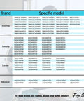 Model compatibility chart for Complete Dryer Repair Kit With 341241 Belt, 691366 Idler Pulley, And 349241T Drum Rollers
