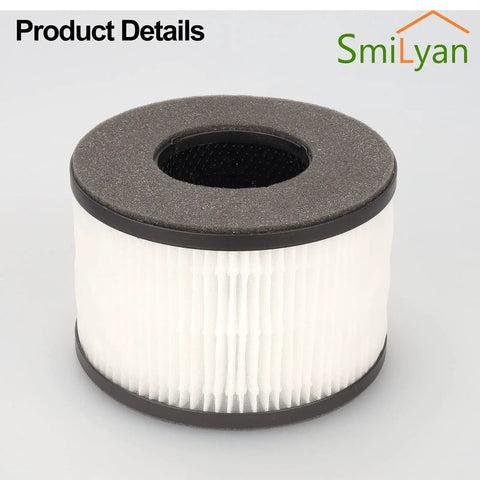 BS-03 True HEPA Replacement Filter For PARTU And Slevoo Purifiers 3 In 1 Filtration System With Activated Carbon And Pre Filter