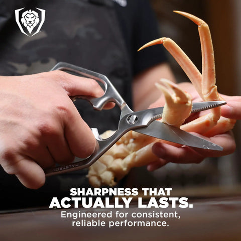 Ambidextrous Japanese Stainless Steel Kitchen Scissors For Spatchcocking Chicken, Trimming Fat, And Breaking Down Poultry, Also Great For Pizza, Flatbread, Herbs, Quesadillas, And Quick Package Opening, Detachable For Easy Cleaning. 닭발 절단