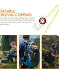 Multifunctional Ruler Compass Outdoor Measuring Scale All In One Hiking Navigation Tool Survival Map Compass For Camping