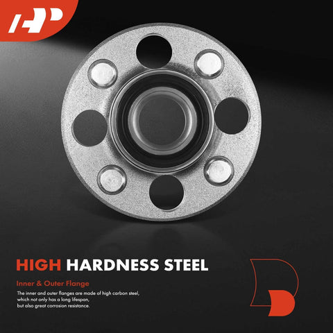 2 Pack Rear Wheel Bearing And Hub Assembly With 4 Lug For Honda Civic 1985-2000, Civic Del Sol 1993-1997, CRX 1988-1991