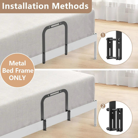Lock Your Queen Size Mattress Down Straight Up With Set Of Two Extra Tall Anti Slip Bed Frame Retainer Bars adjustable metal installation methods