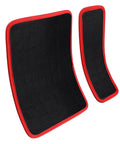 Two Pack Magnetic Tool Mats Set For Grab And Go Convenience Holding Screws Nuts Bolts And Small Metal Parts Non Slip Holder For Mechanics Car Repair And Workshop With Medium And Large Mats 12.8 By 4.33 Inches And 12.8 By 9.64 Inches, black and red