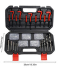 Professional Thread Repair Kit With Precision M5 To M12 Inserts showing a durable organizer with various drill bits and inserts.