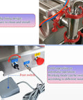 Boss Grade Heavy Duty Double Head Pneumatic Bottle Filler With Slick Auto Manual Toggle showing quick access controls and pedal operation.