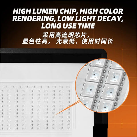 Close-up of the high lumen chip in the Kick Up Some Color With This Smart 50W RGB Outdoor Flood Light lamp.