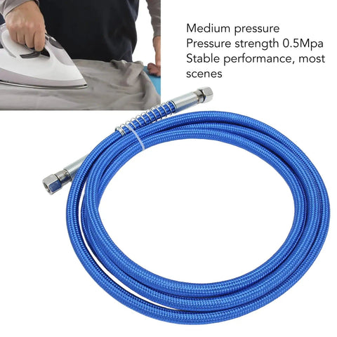 High Temp Silicone Steam Hose 9.8 Ft Blue For Boilers And High Pressure Steam Systems Durable Flexible Rubber Hose Coiled on Table