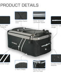 Rear Bike Rack Bag With Rain Cover Waterproof 7L 9L 10L 12L Pannier For Commuter Travel And Outdoor Use Durable PU Leather And Polyester Reflector Adjustable Cord