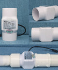 Inline Duct Fan 2 Inch 50mm Kit with Adjustable Speed showing housing and hose connectivity